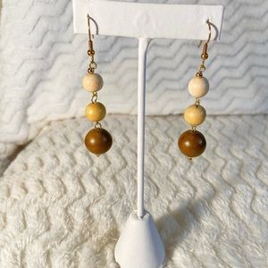 Boho wood bead chandeliers